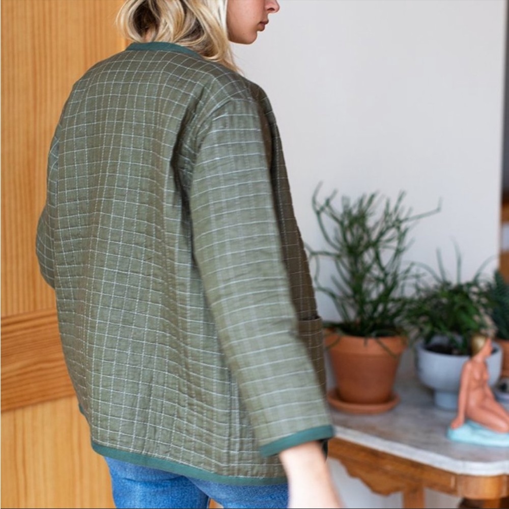 Emerson Fry - India Quilted Jacket in Moss - Size S - Picture 2 of 3